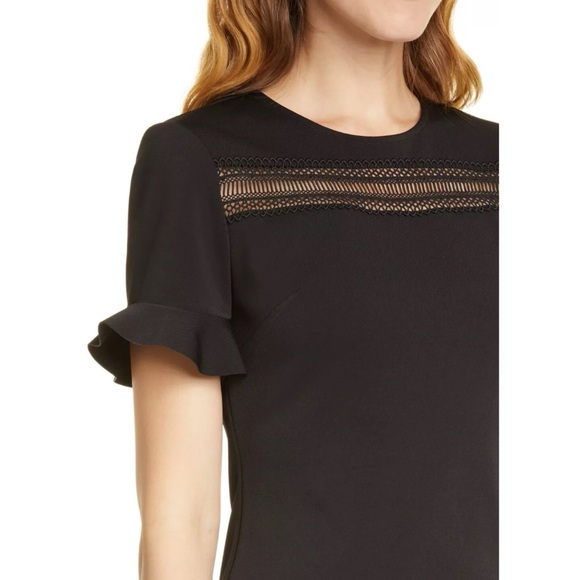 ❤️ NWT! Ted Baker London Black ‘Livsia’ Lace Insert Dress - Picture 12 of 12